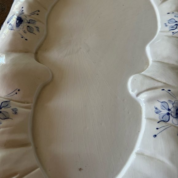 Vintage Italian Ceramic White & Blue Cat Figurine On Pillow - Picture 9 of 15